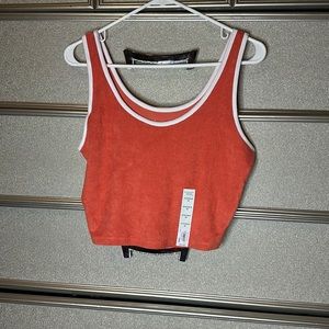 Peach Orange Crop Top